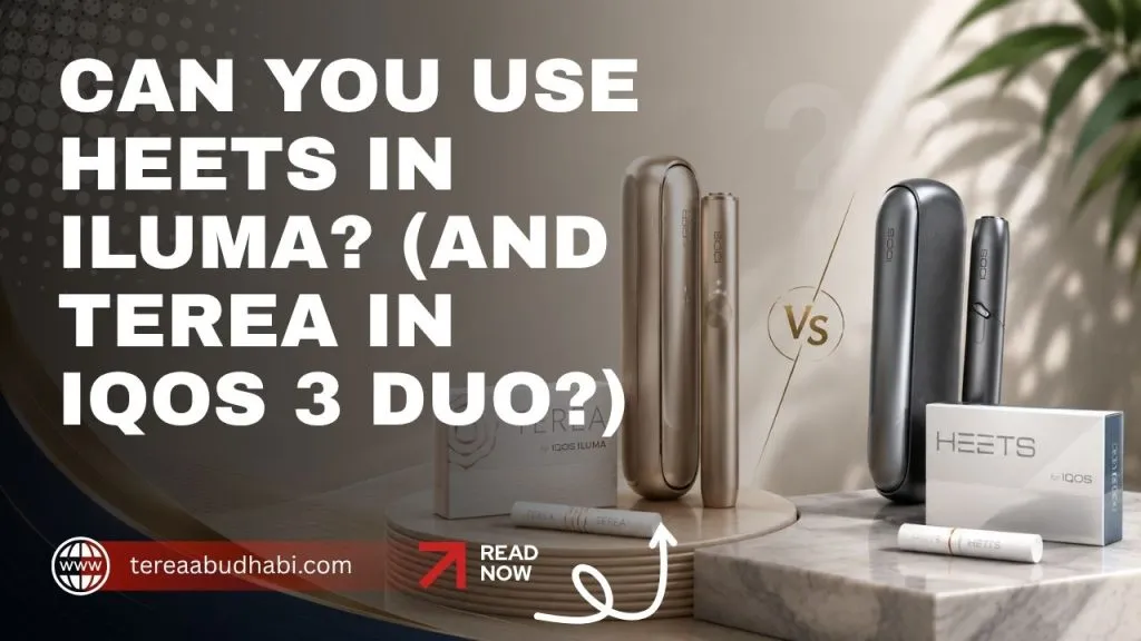 A HEETS stick and a TEREA stick compared, showing why the two systems cannot be mixed
