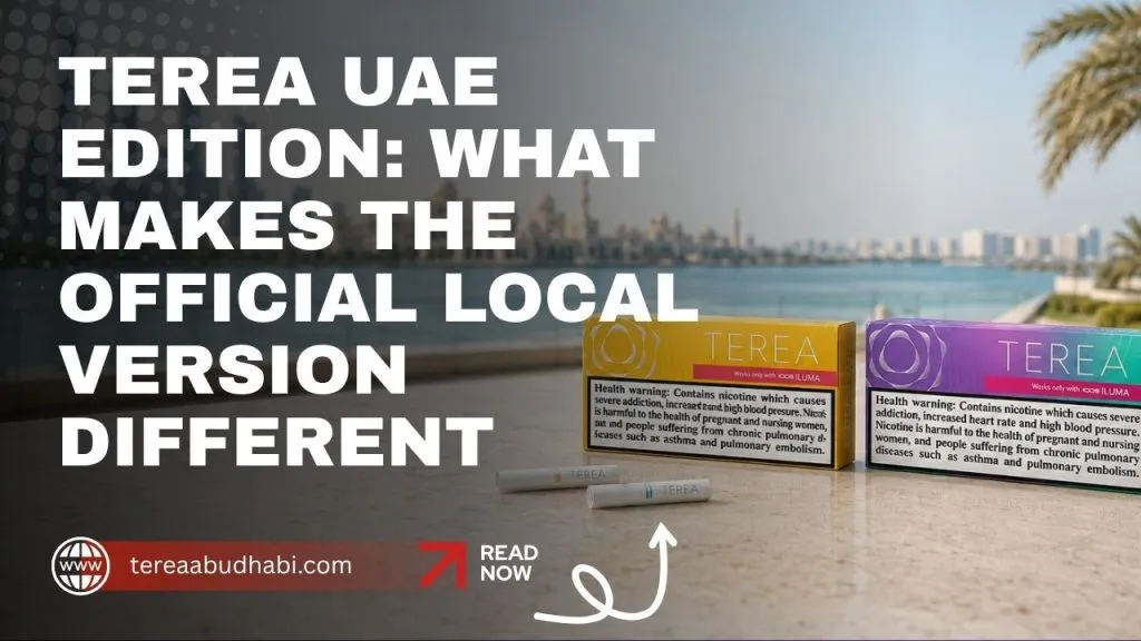 Official TEREA UAE packs with Arabic and English packaging