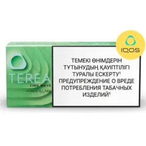 TEREA Green Zing Kazakhstan pack, sharp citrus menthol sticks